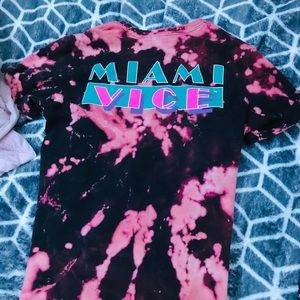 Miami vice T shirt with tie dye design, Size S men